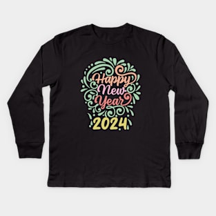 HAPPY NEW YEAR 2024 Kids Long Sleeve T-Shirt